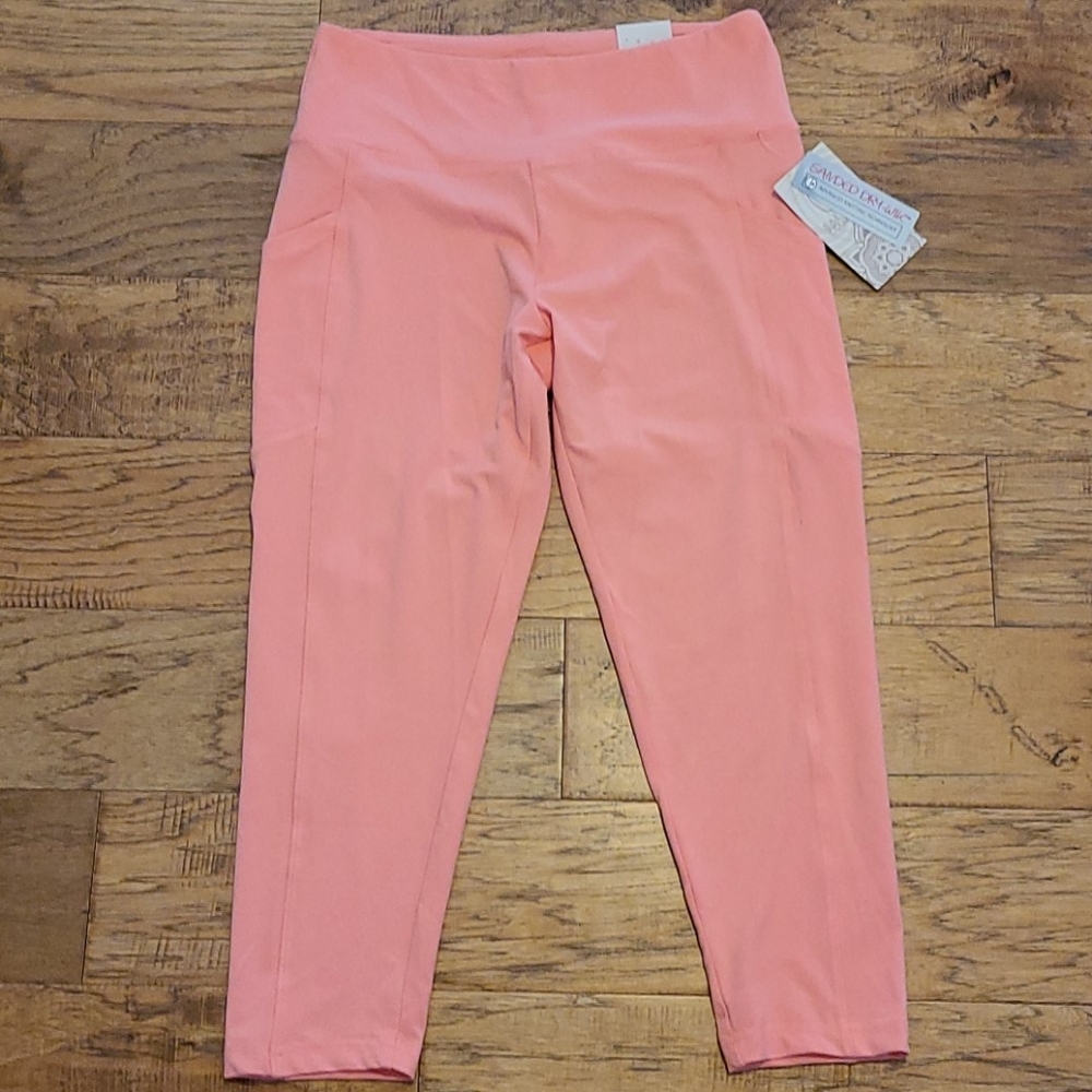 Peach colored Yoga pants